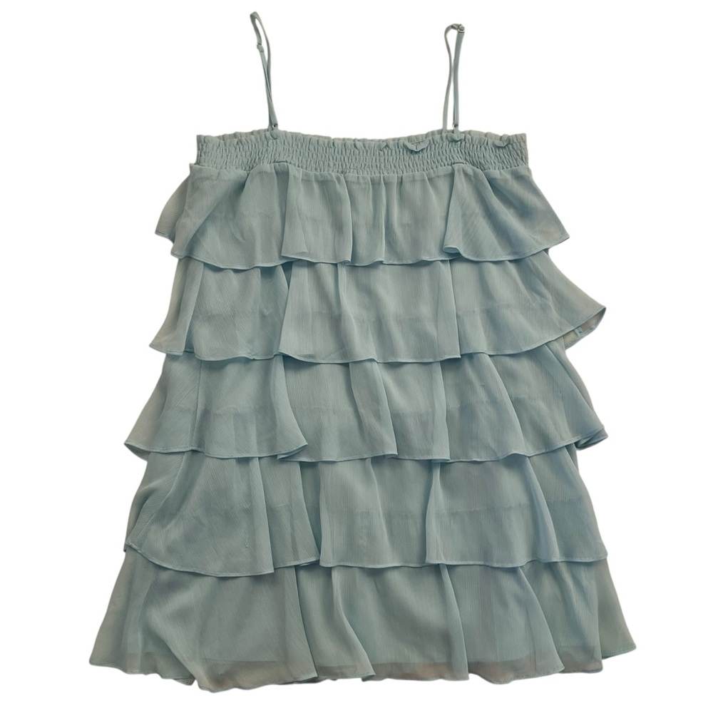 Lovers + Friends Light Blue Ruffle Mini Dress - Picture 4 of 14